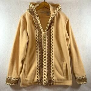 Nick Sarah Womens Fleece Zip Hoodie Sz M Boho Southwestern‎ Cabin Country